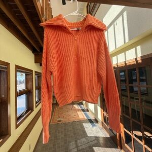 American Eagle Outfitters Orange knit Sweater